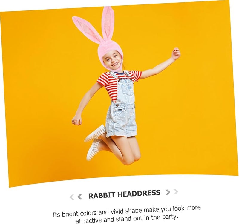 Bunny Ears Hat Warm Headband For Adults Kids Party Festival Photography Prop - Image 2